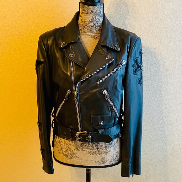 chrome hearts biker jacket
